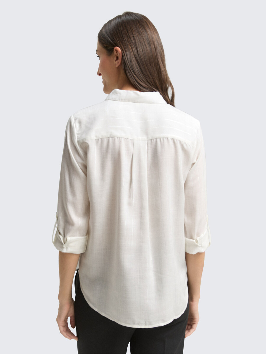 blusa con rayas efecto brillo