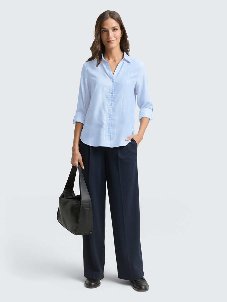 blusa con rayas efecto brillo