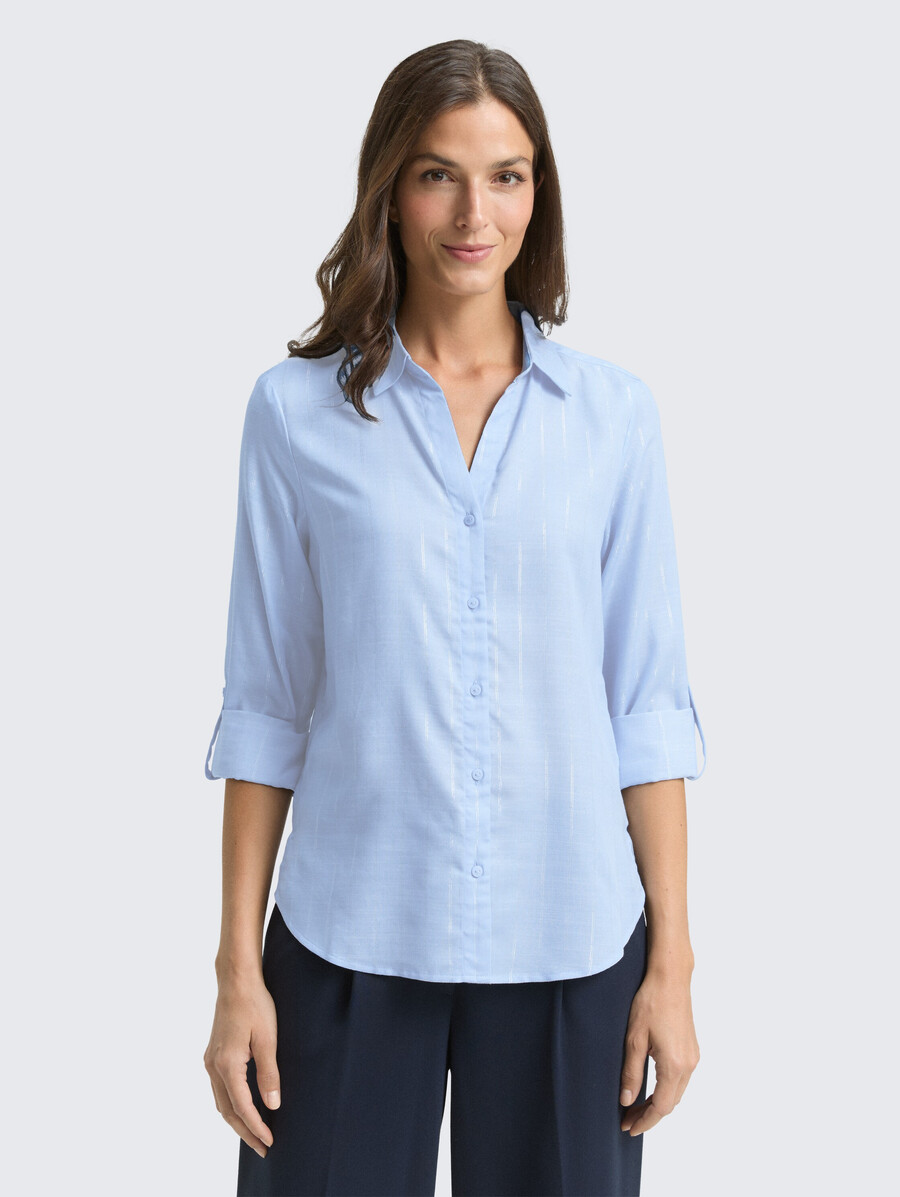 blusa con rayas efecto brillo