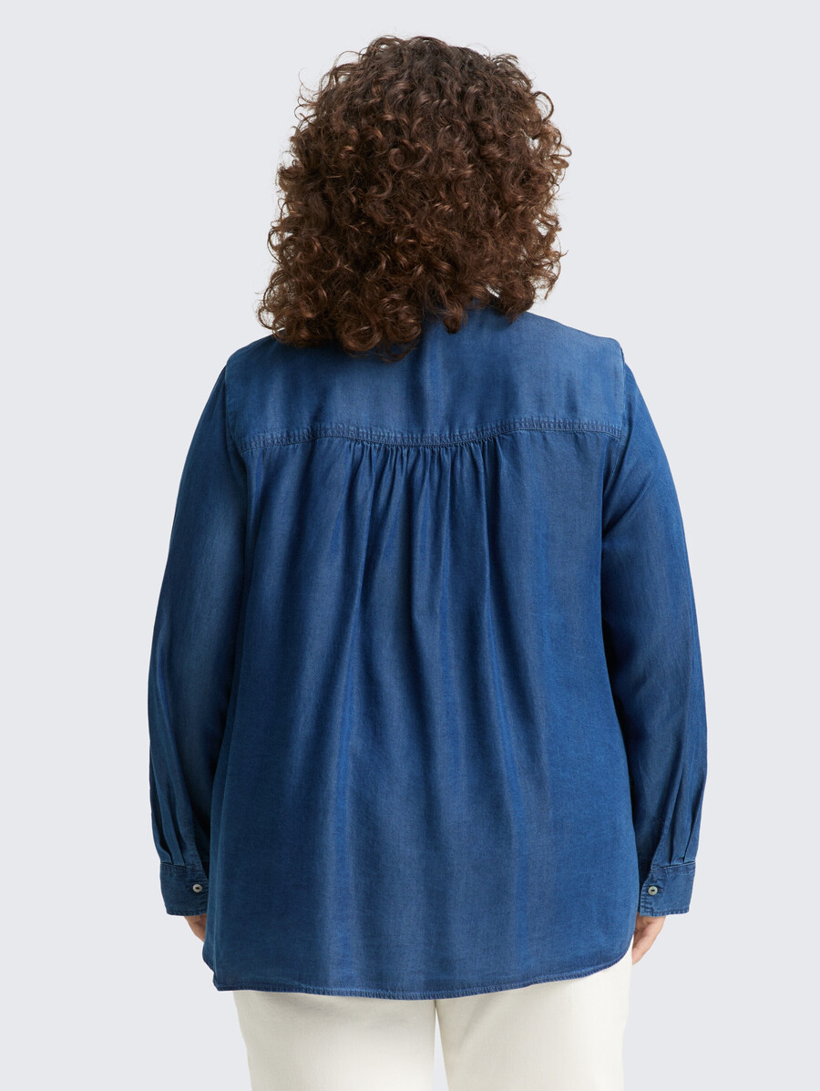 talla grande - blusa con detalle de lazo