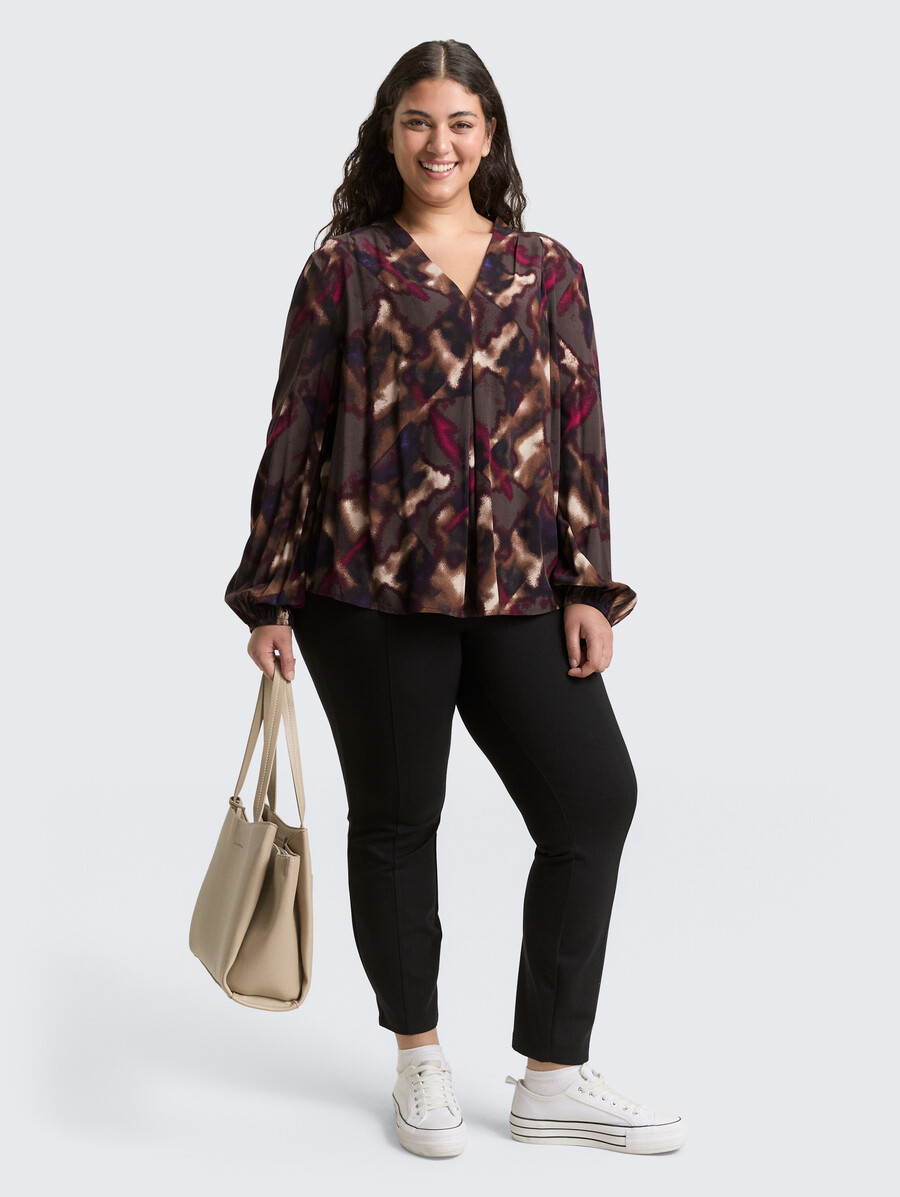 talla grande - blusa estampada