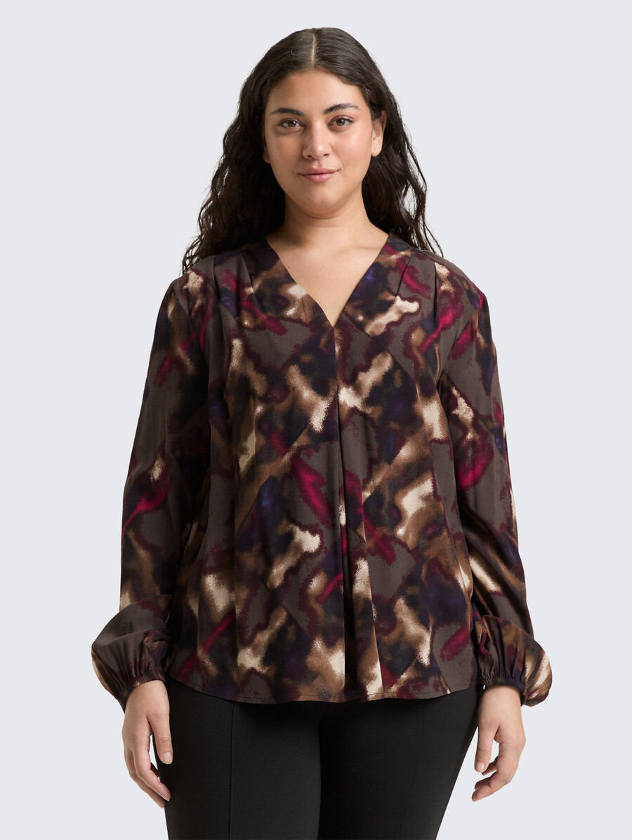 talla grande - blusa estampada