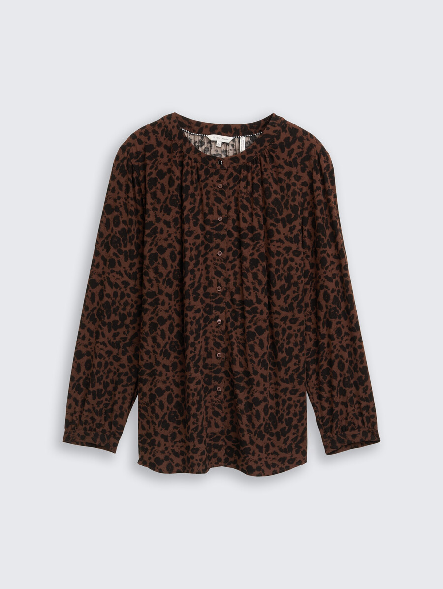 talla grande - blusa con estampado de leopardo