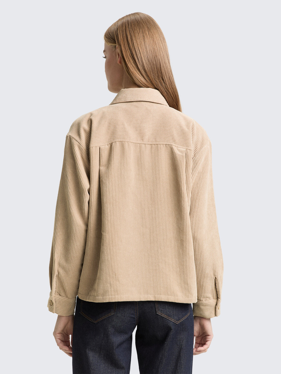 blusa de pana de corte cuadrado