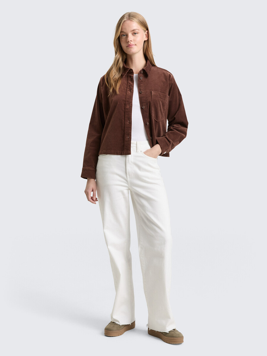 blusa camisera de terciopelo de corte cuadrado