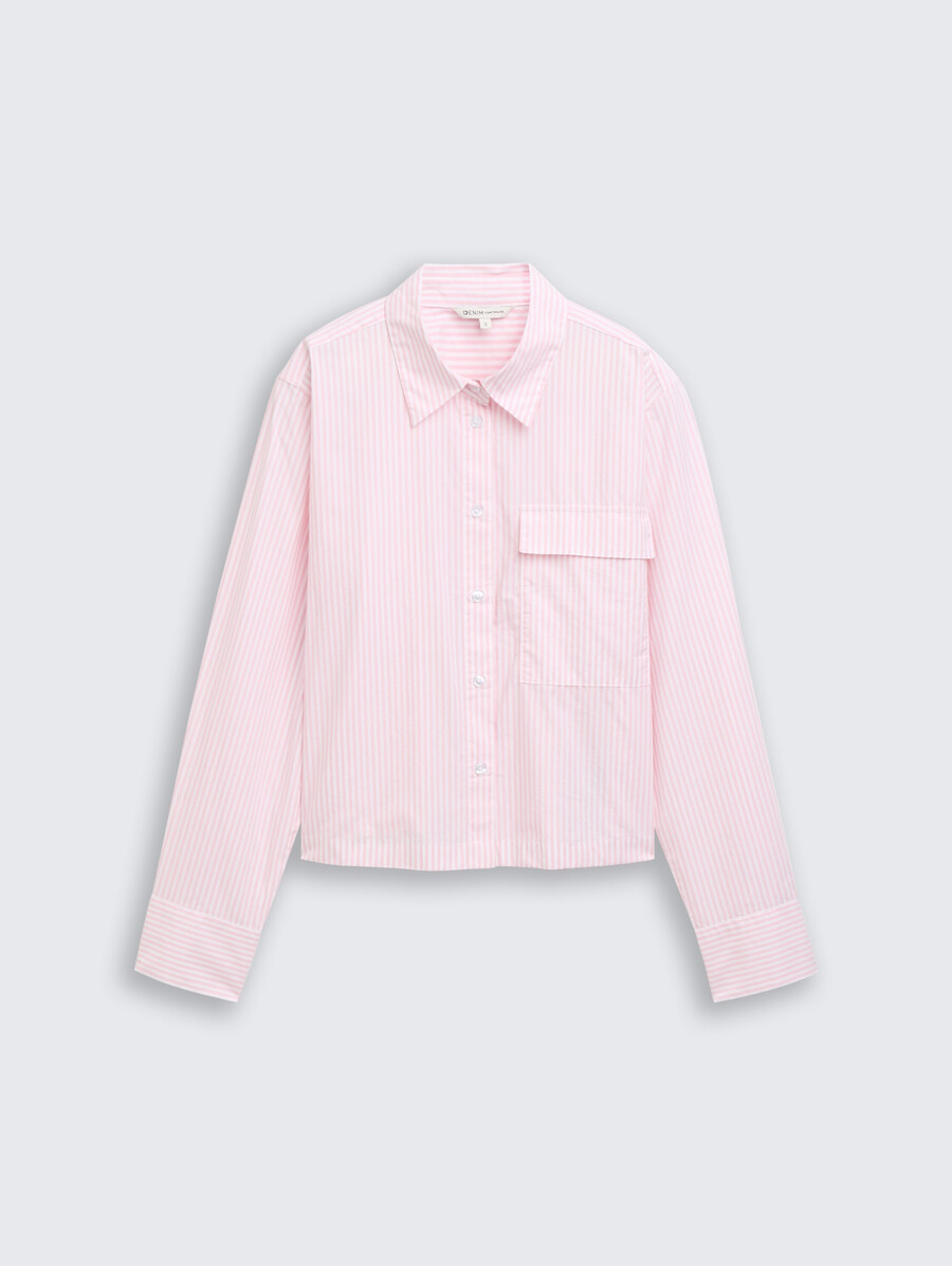 blusa de algodón de corte cuadrado