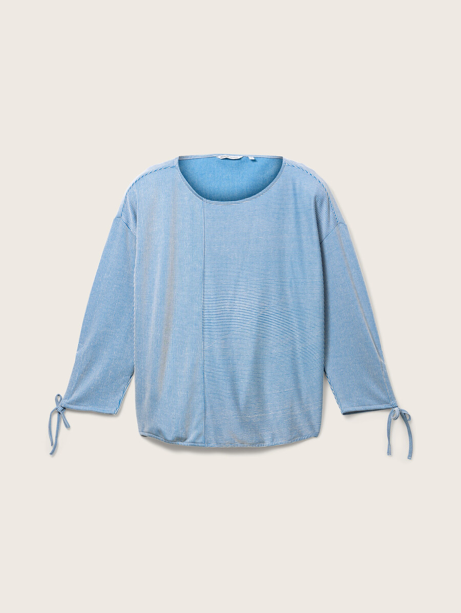 camisa holgada de manga larga con mangas fruncidas