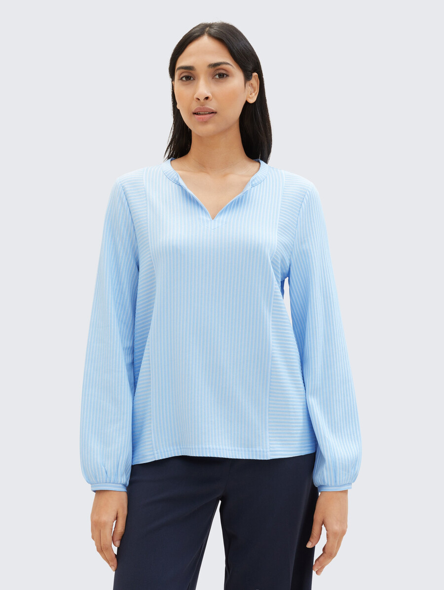 blusa con estampado de rayas