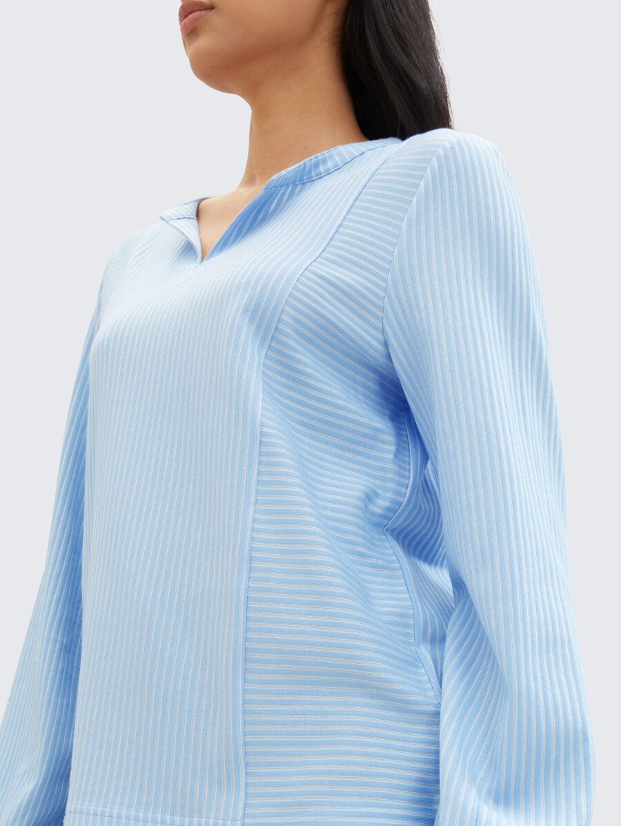 blusa con estampado de rayas