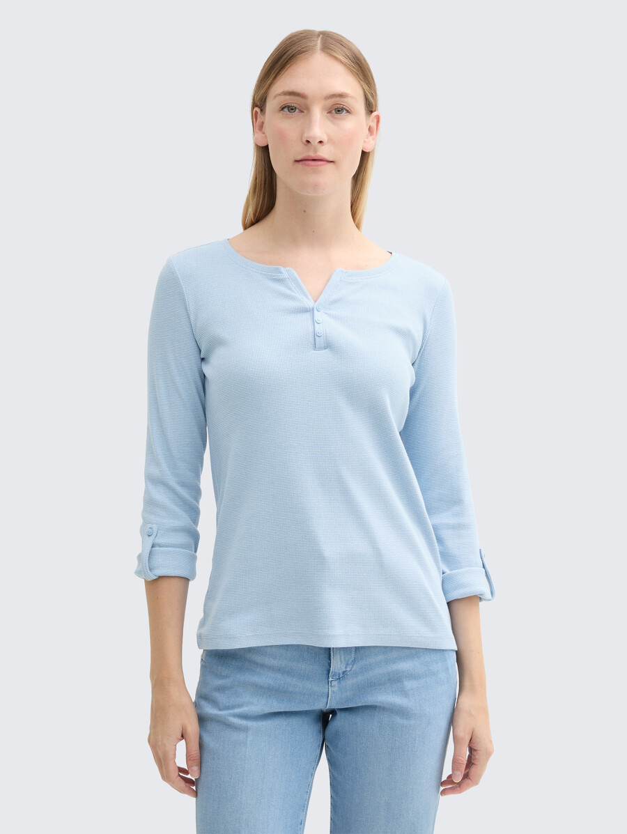 camisa de manga larga con función de dobladillo