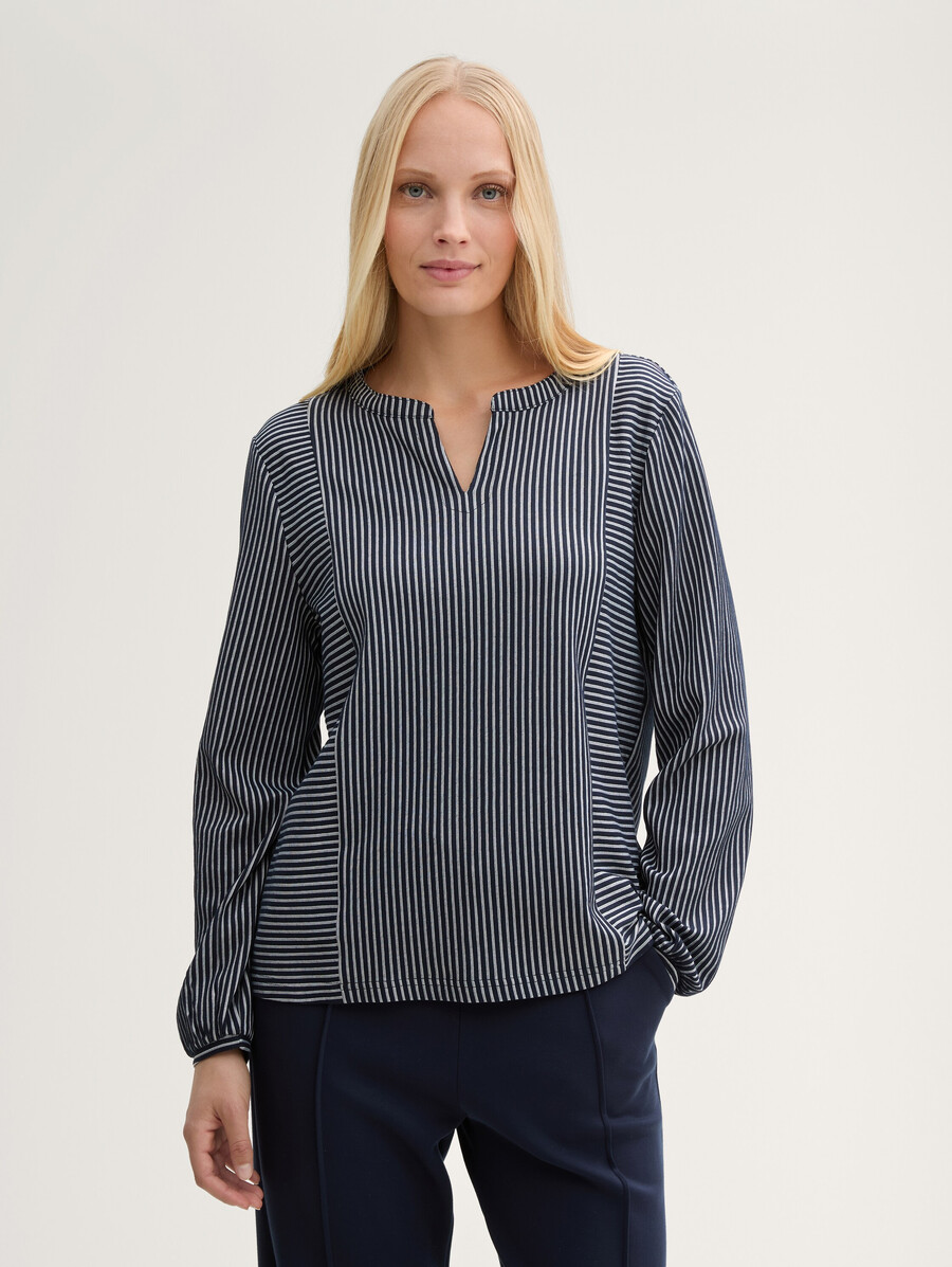 blusa con estampado de rayas