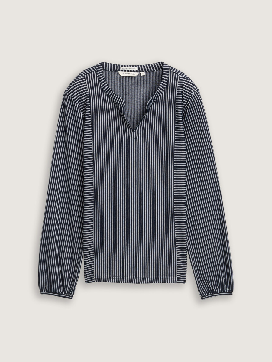 blusa con estampado de rayas