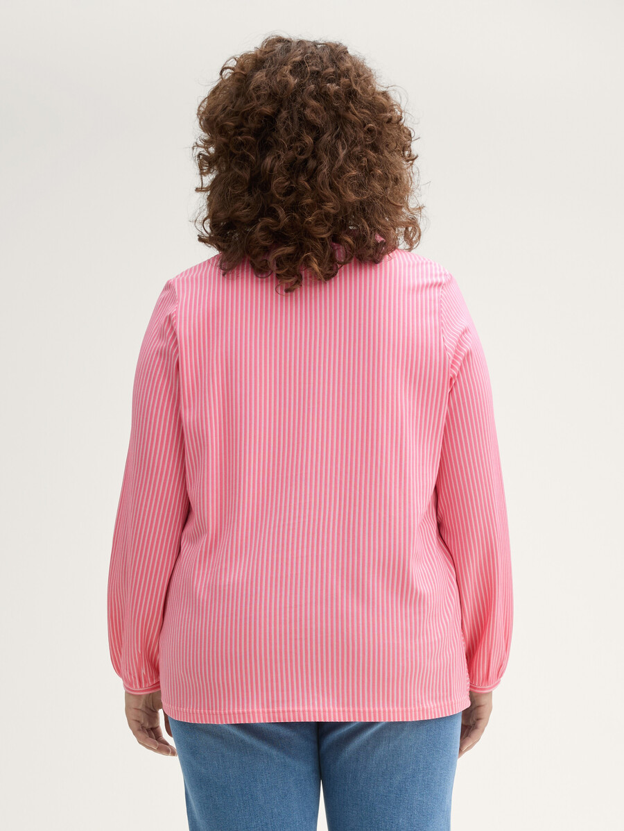 talla grande - camisa blusa con estampado de rayas