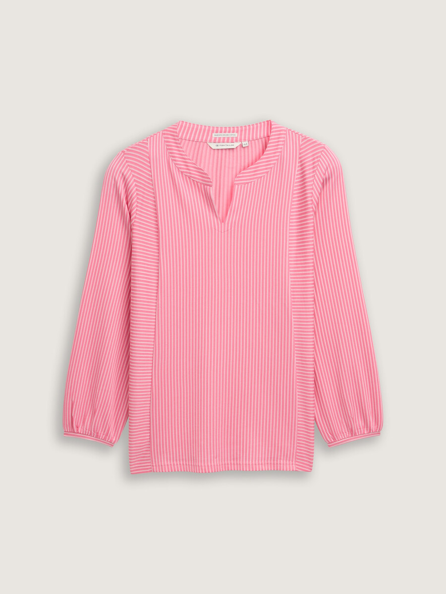 talla grande - camisa blusa con estampado de rayas