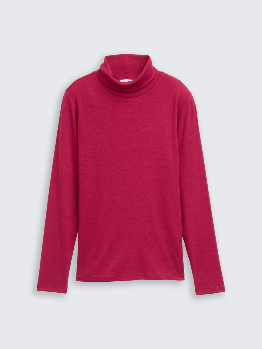 camisa de manga larga con cuello alto