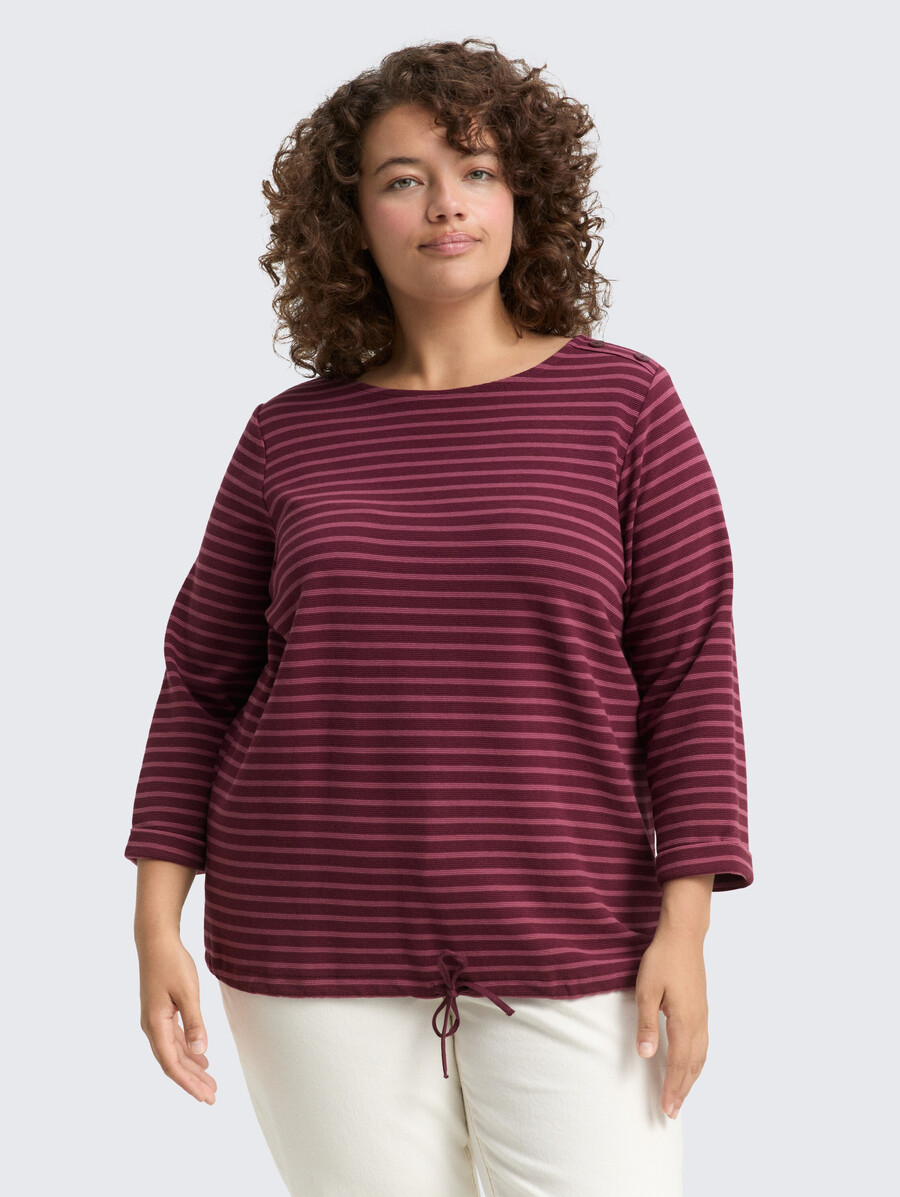 talla grande - camisa de manga larga con detalles de botones