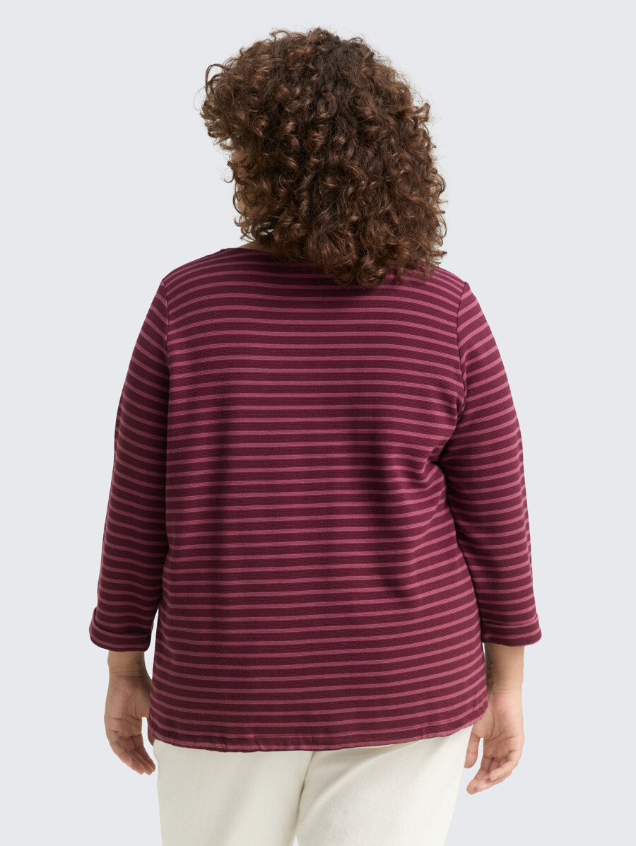 talla grande - camisa de manga larga con detalles de botones