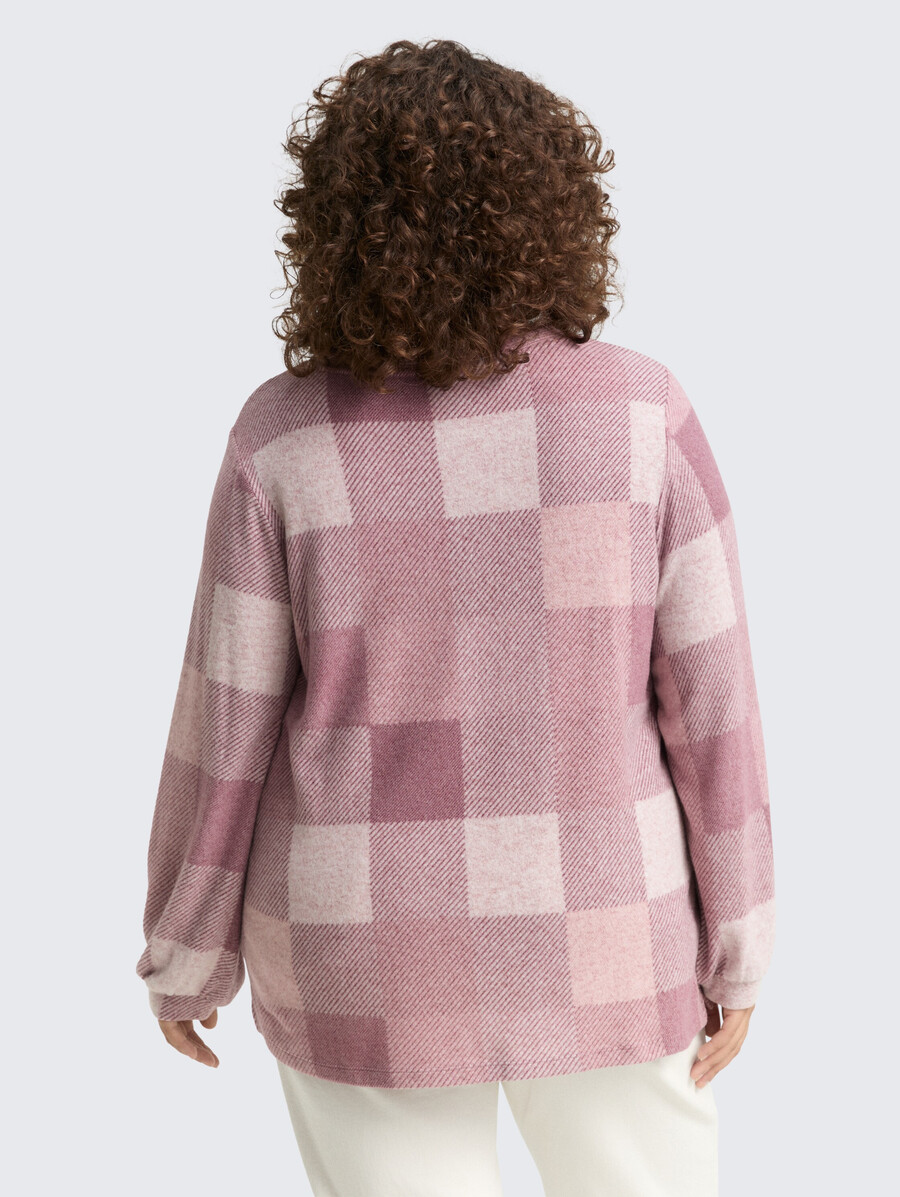 talla grande - camisa de manga larga con estampado