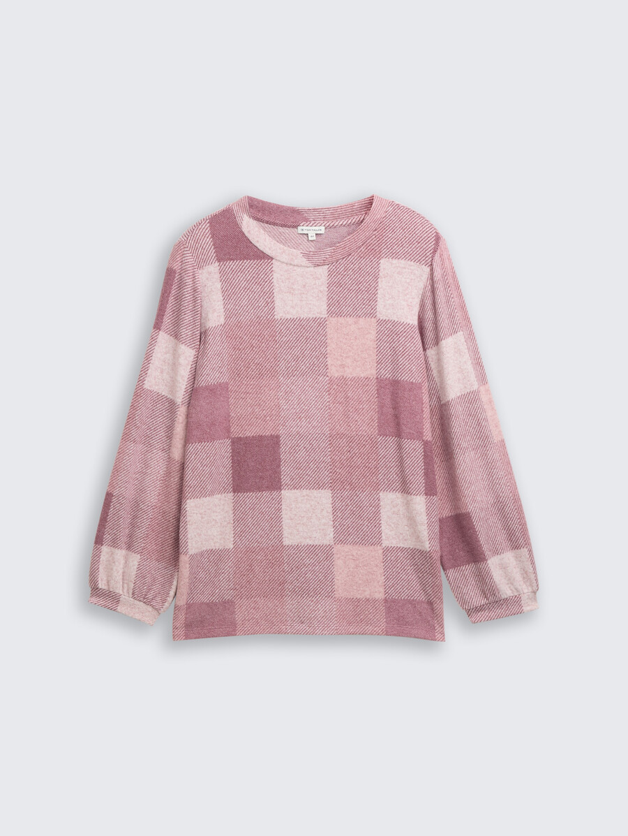 talla grande - camisa de manga larga con estampado
