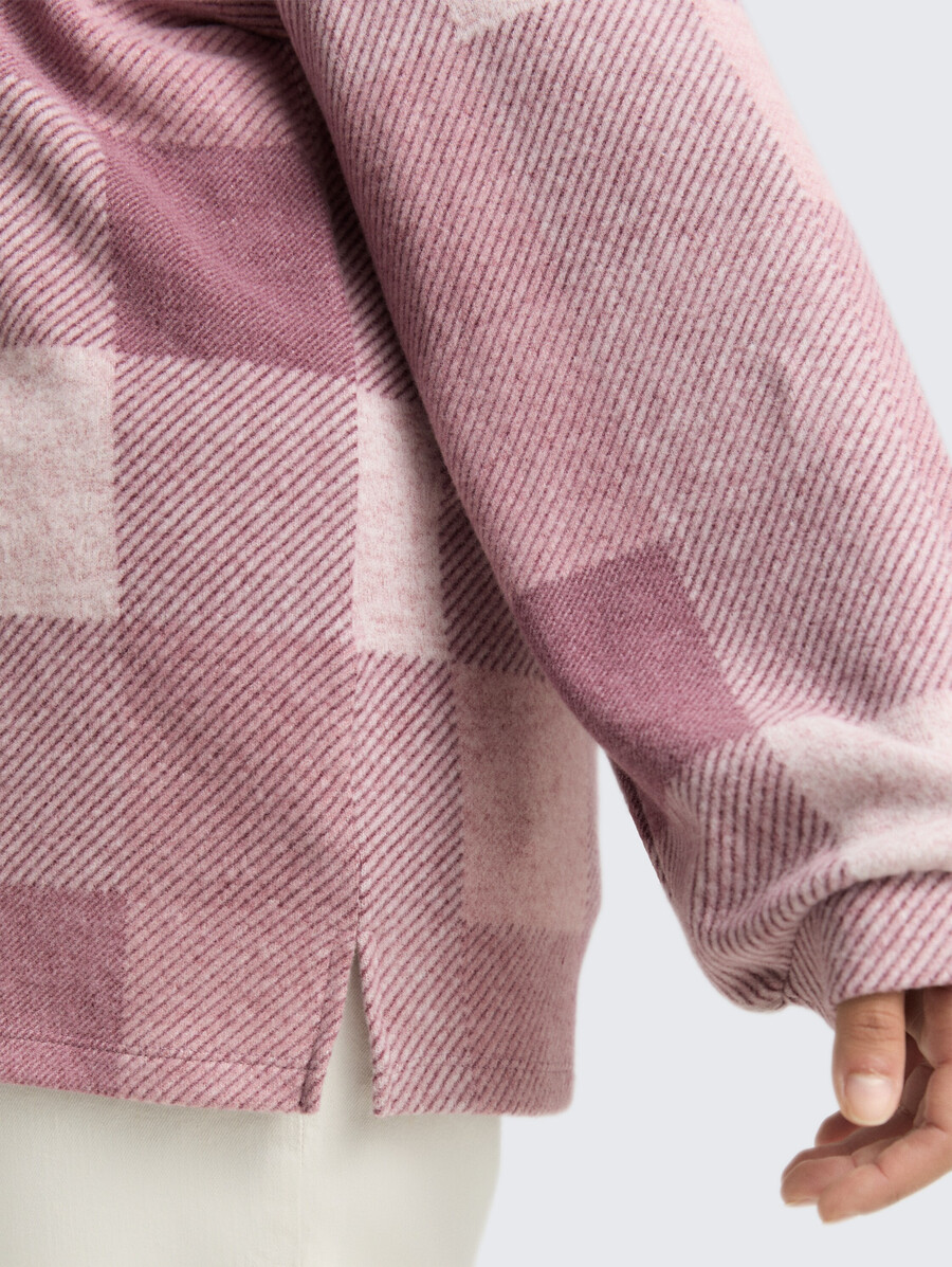 talla grande - camisa de manga larga con estampado