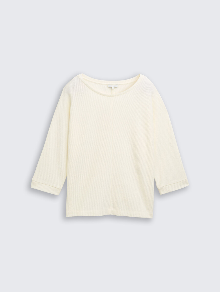 camisa holgada de manga larga con mangas de murciélago