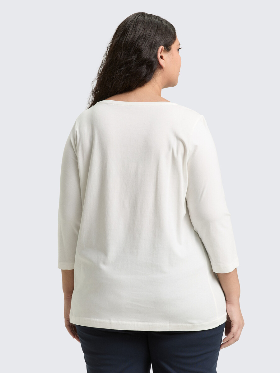 talla grande - camisa de manga larga con estampado