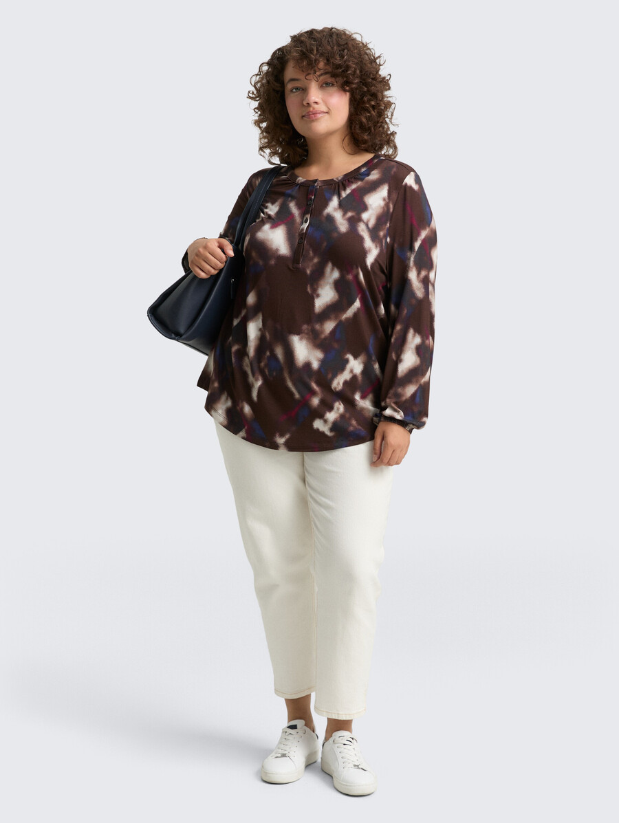 talla grande - camisa blusa estampada