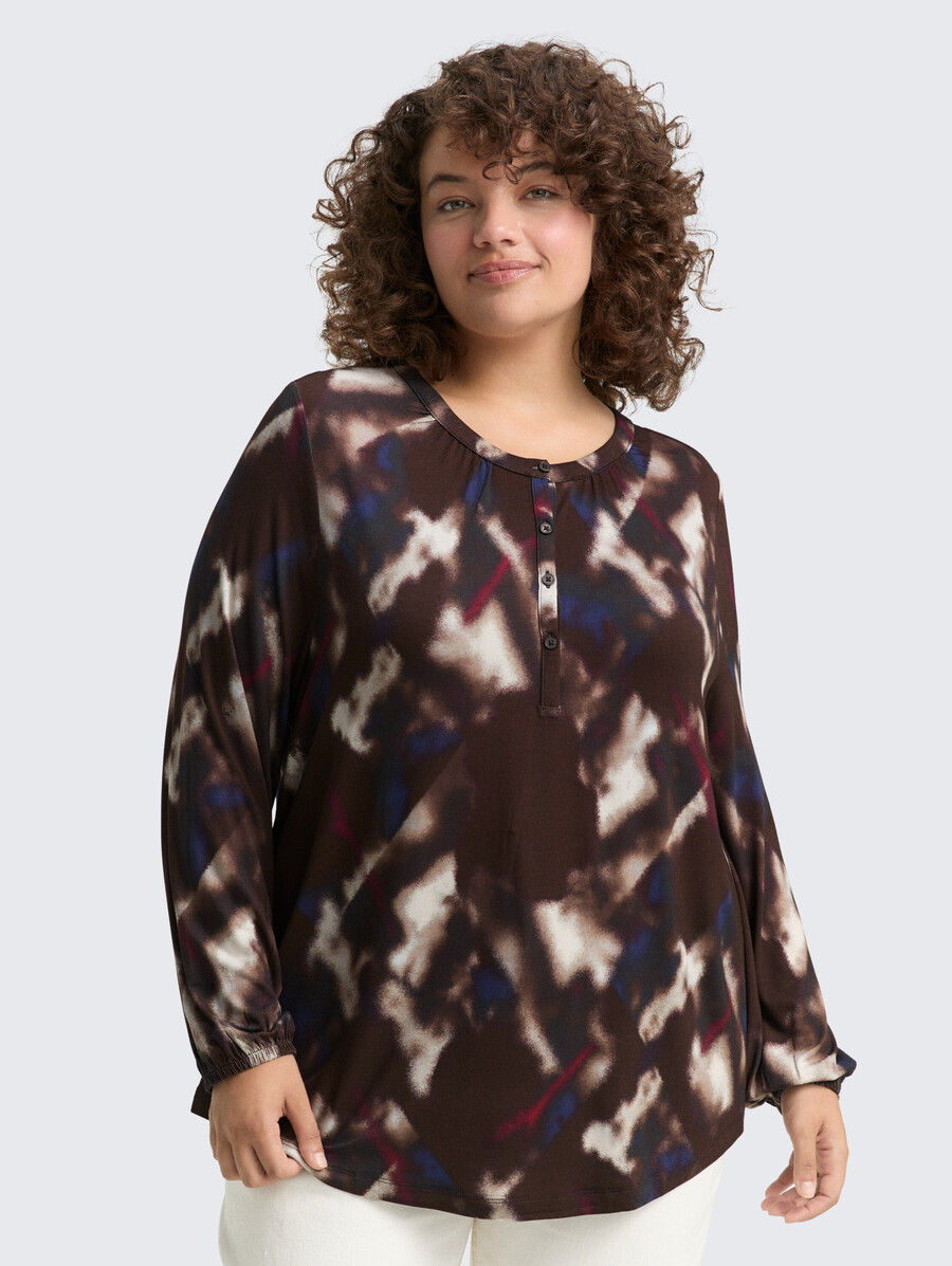talla grande - camisa blusa estampada