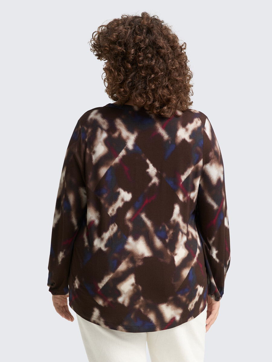 talla grande - camisa blusa estampada