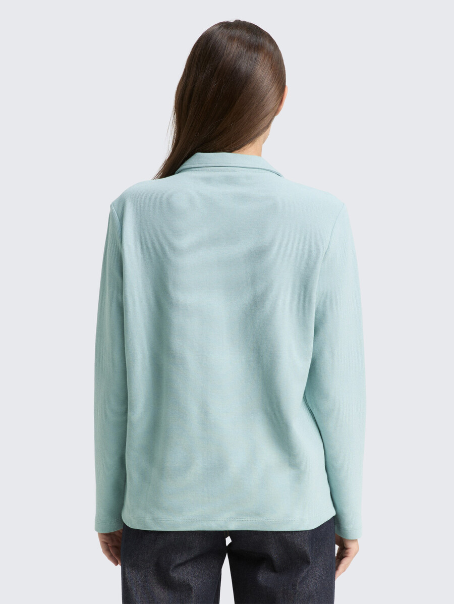 camisa de manga larga con cuello polo