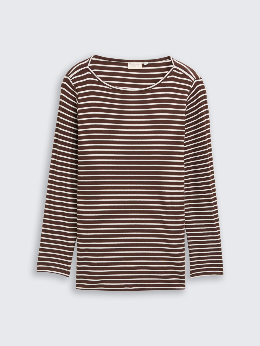 talla grande - camisa de manga larga con estampado de rayas