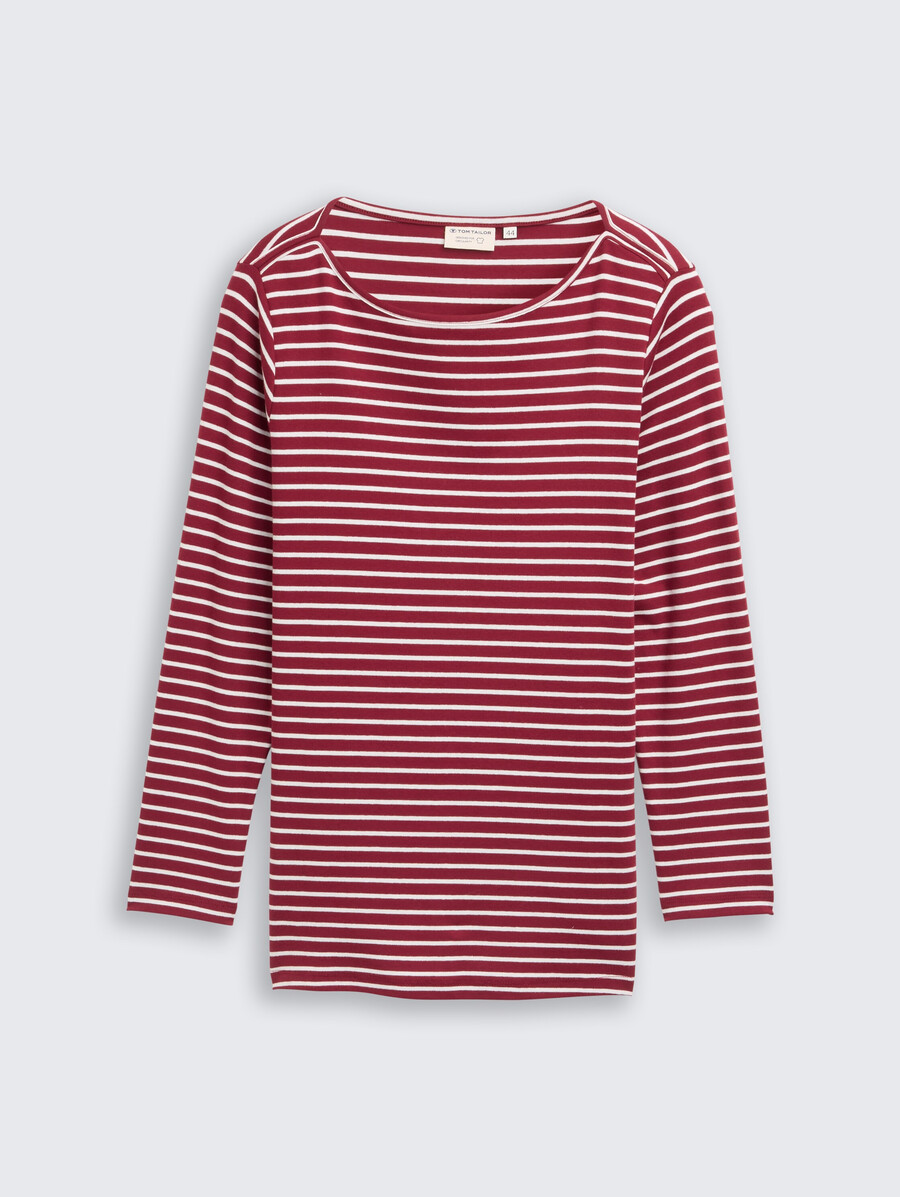 talla grande - camisa de manga larga con estampado de rayas