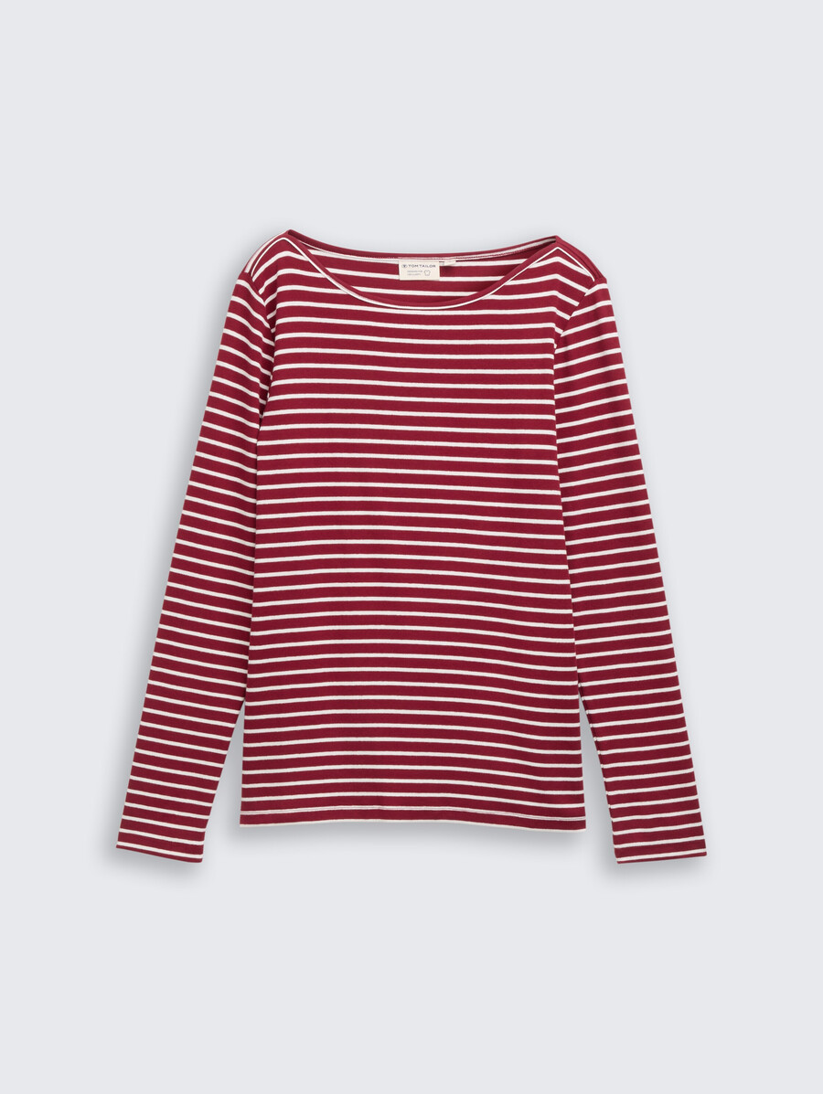 camisa de manga larga con estampado de rayas