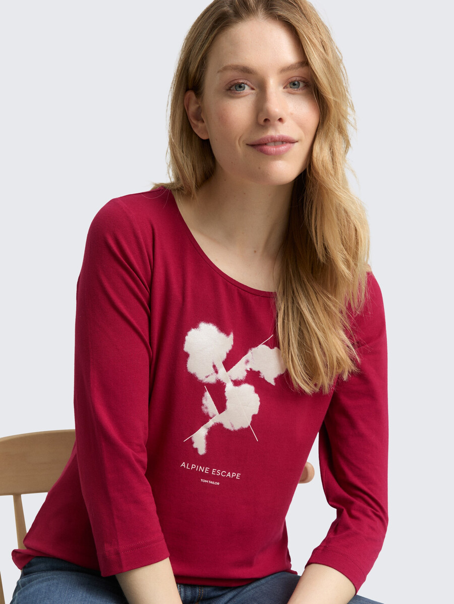 camisa de manga larga con estampado