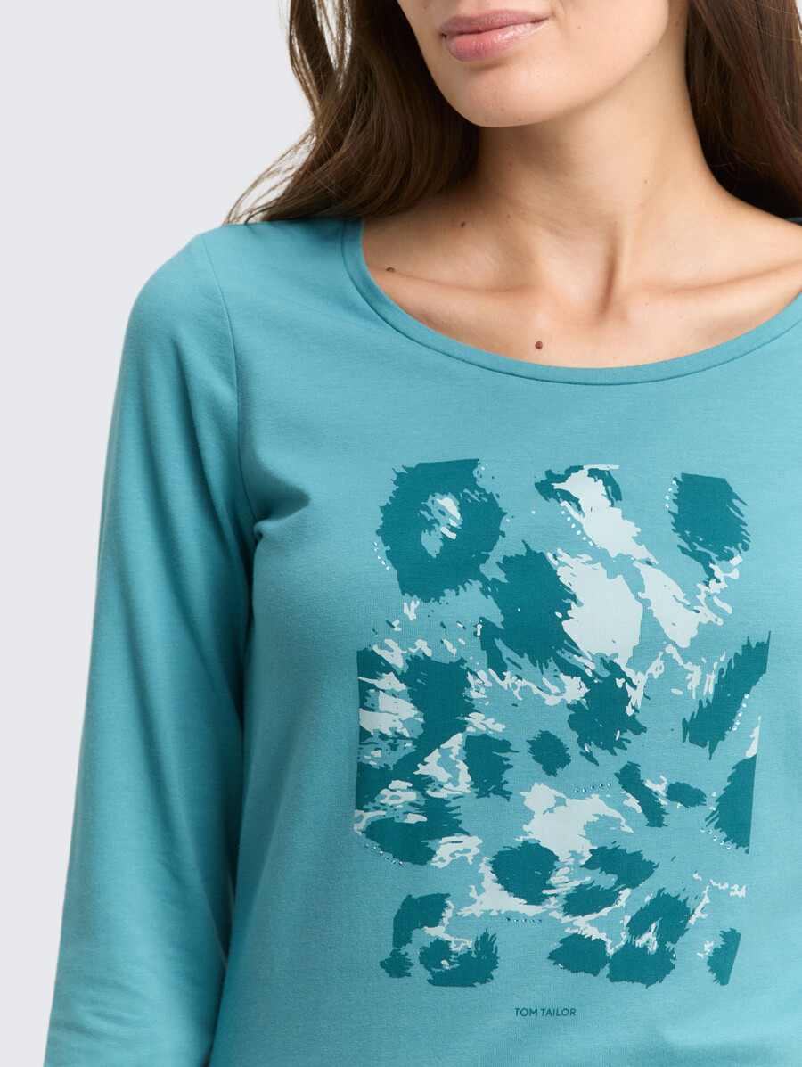 camisa de manga larga con estampado