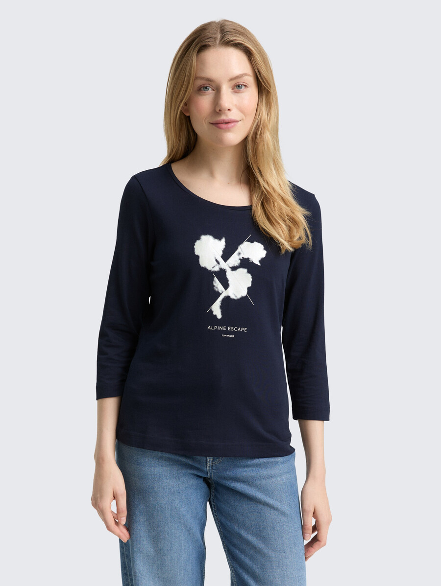 camisa de manga larga con estampado
