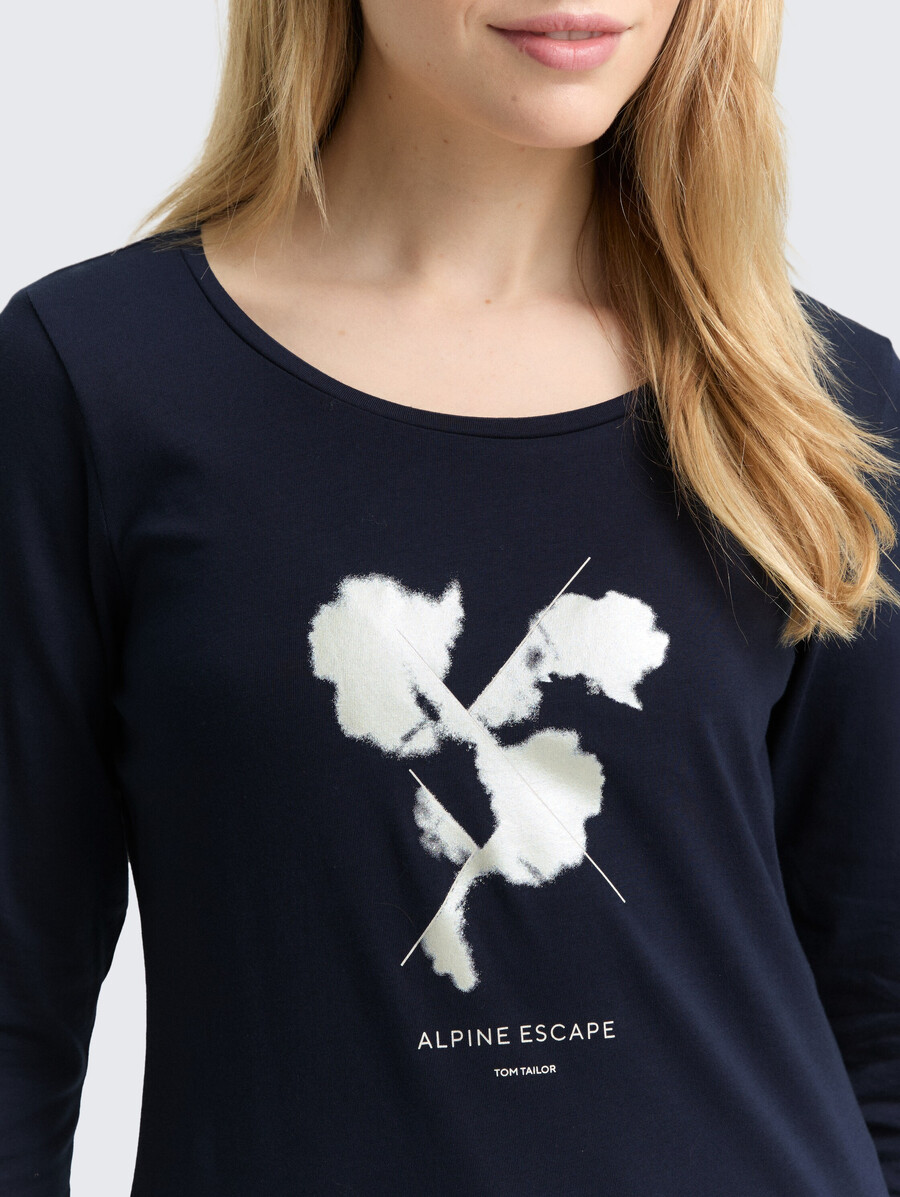 camisa de manga larga con estampado