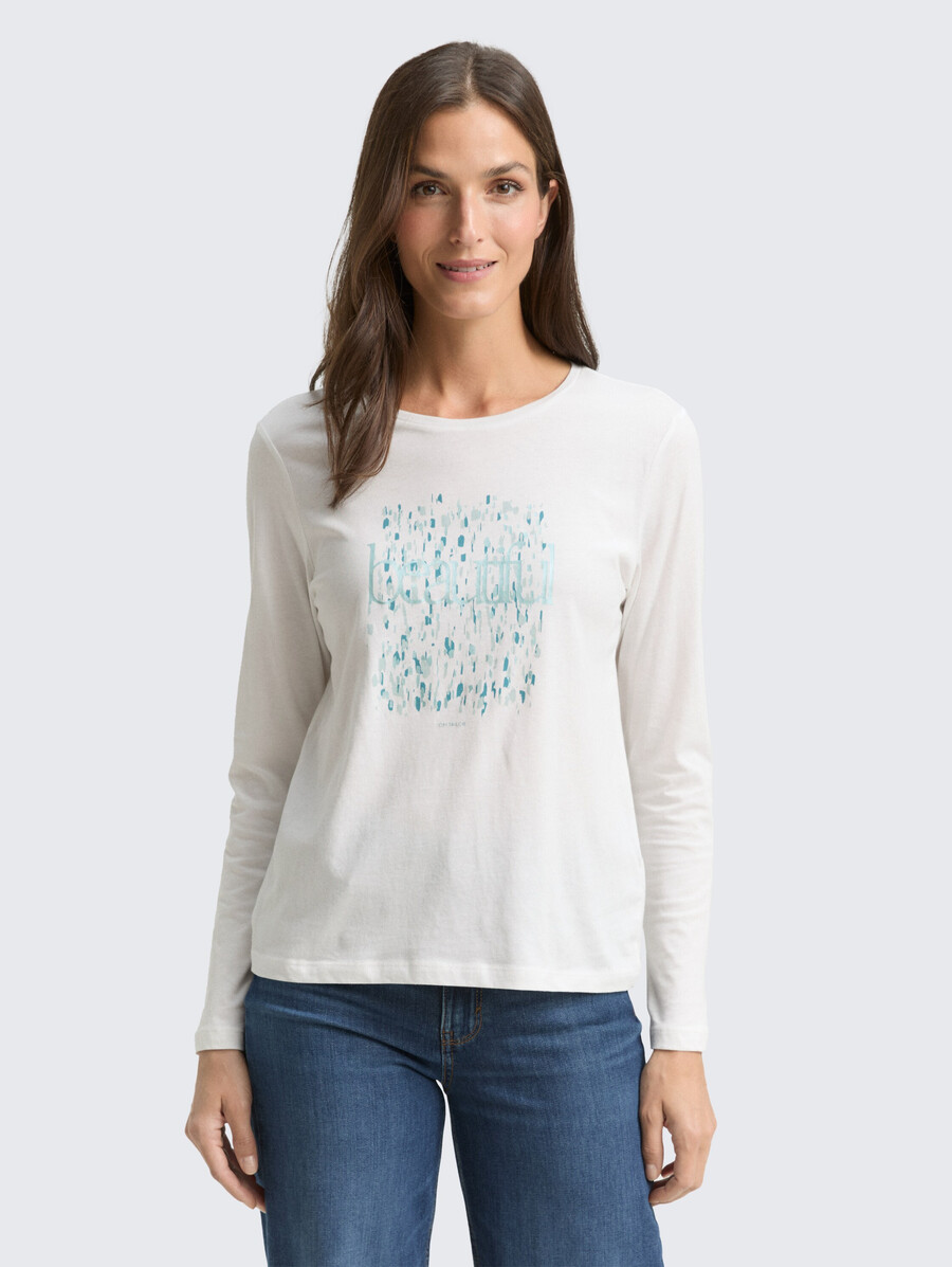camisa de manga larga con estampado