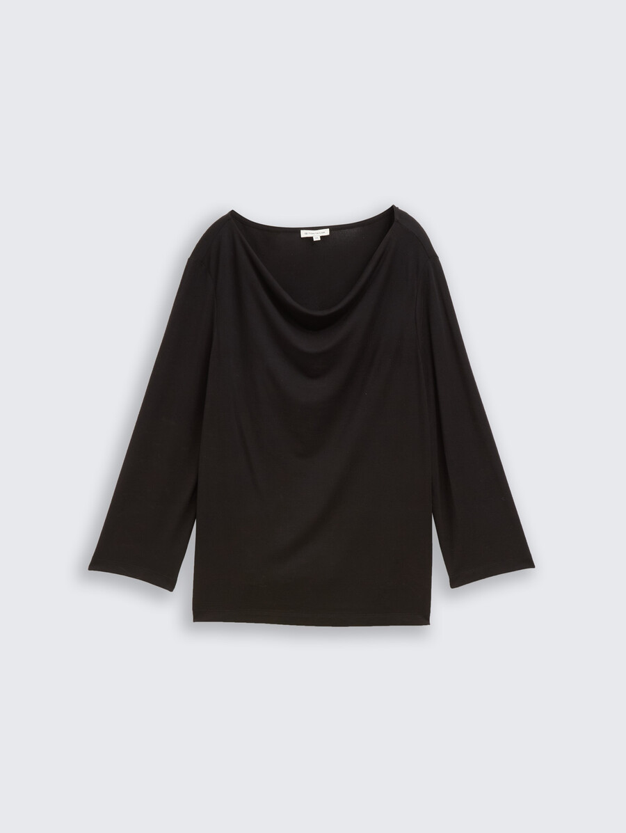 camisa de manga larga con cuello vuelto