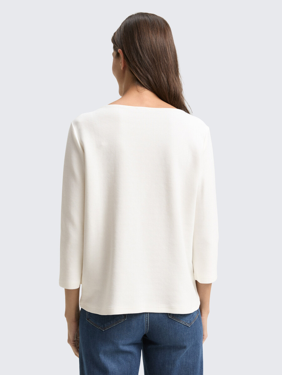 camisa de manga larga con textura otomana