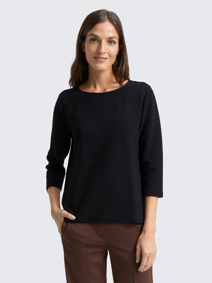 camisa de manga larga con textura otomana