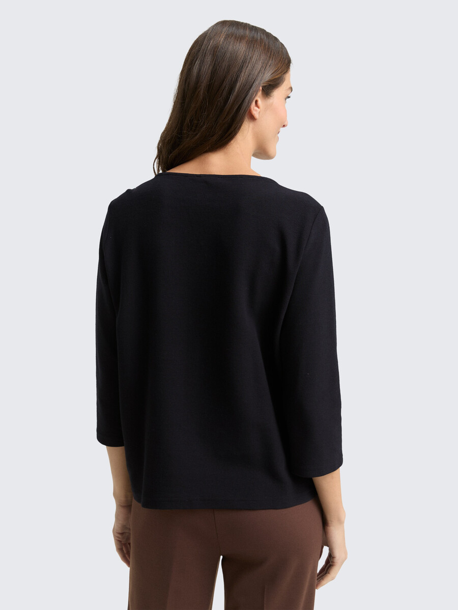 camisa de manga larga con textura otomana