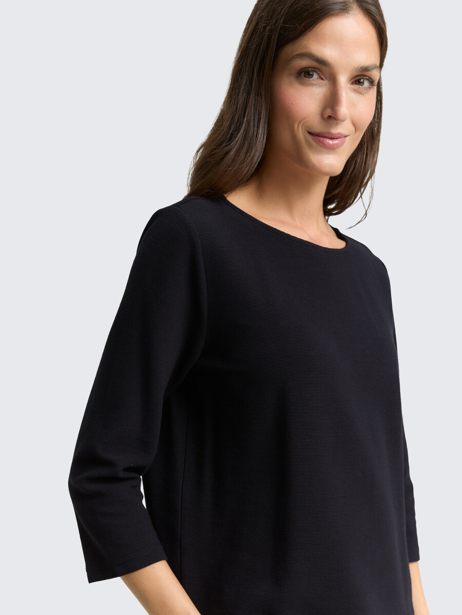camisa de manga larga con textura otomana
