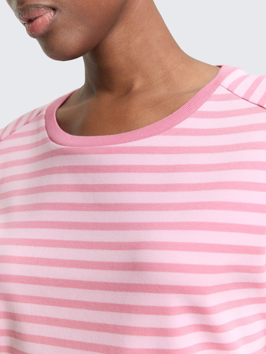 camisa de manga larga con estampado de rayas