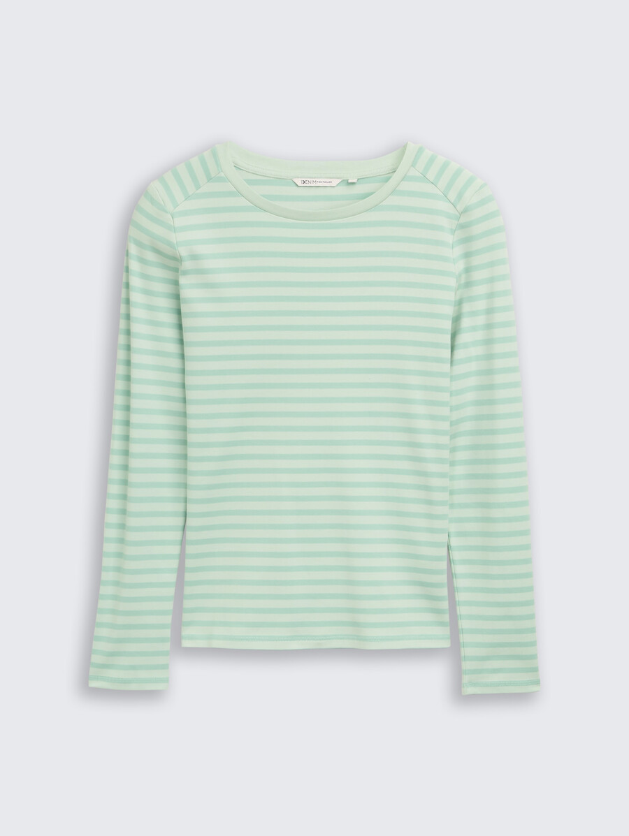 camisa de manga larga con estampado de rayas
