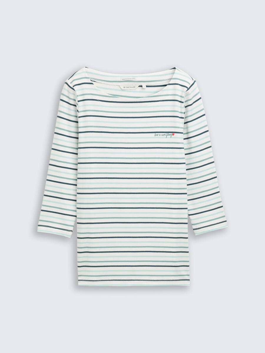 camisa de manga larga con estampado de rayas