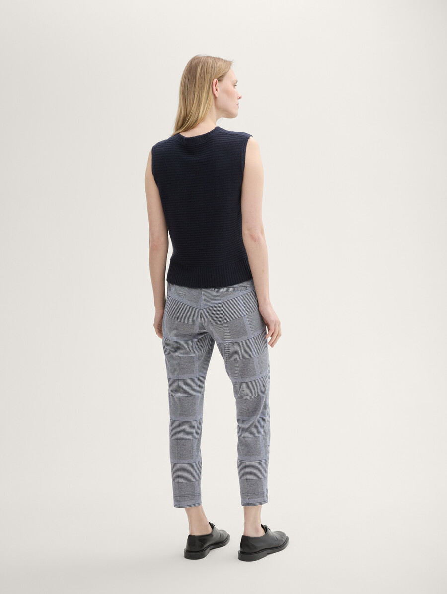 pantalones holgados de cuadros en lenzing ecovero