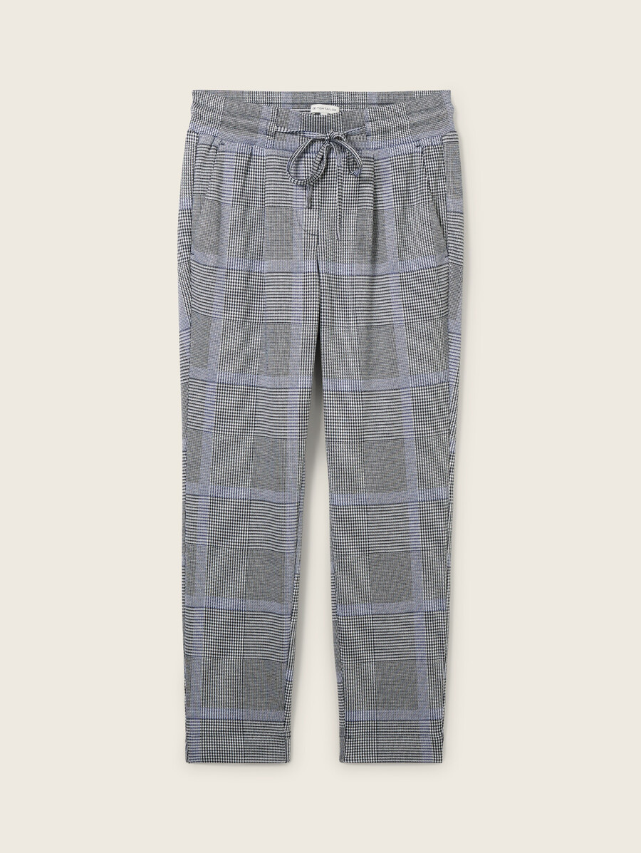 pantalones holgados de cuadros en lenzing ecovero