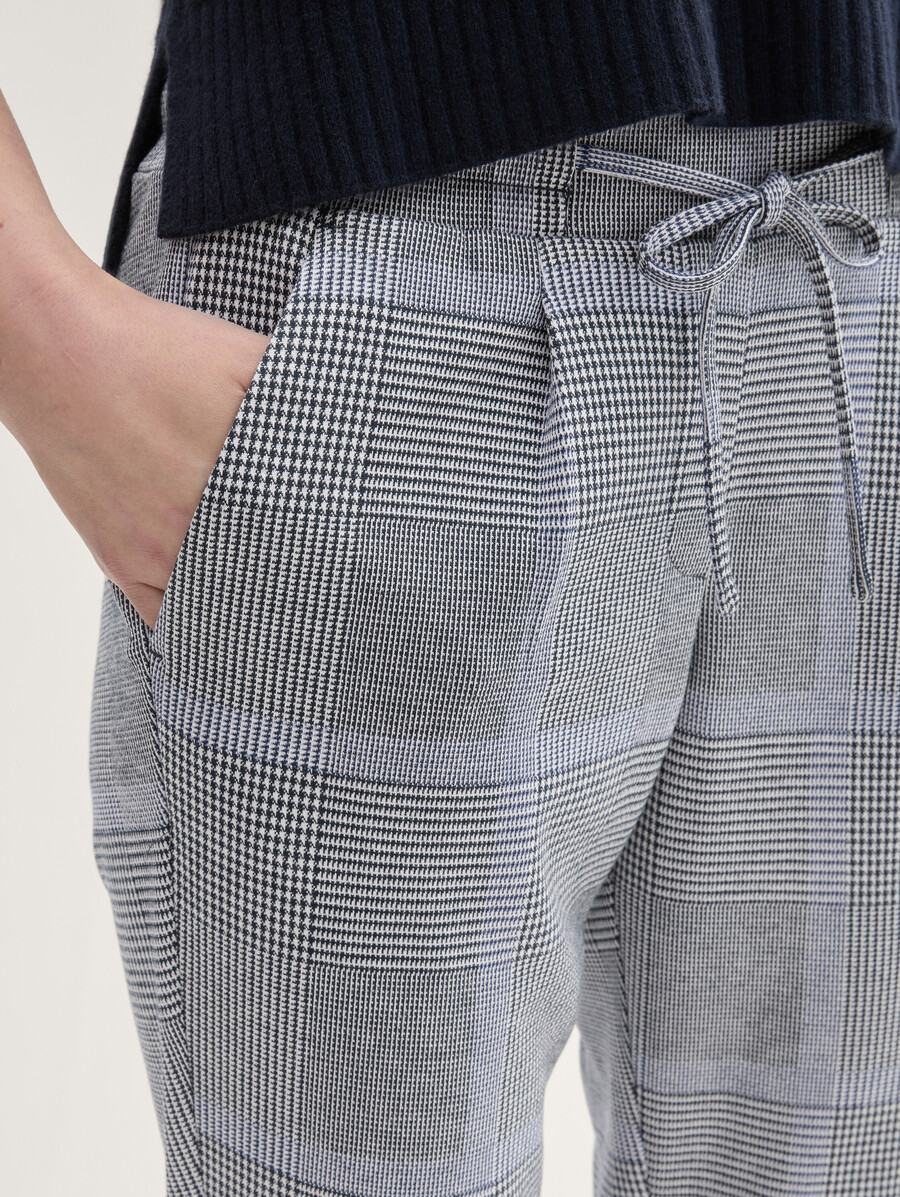 pantalones holgados de cuadros en lenzing ecovero