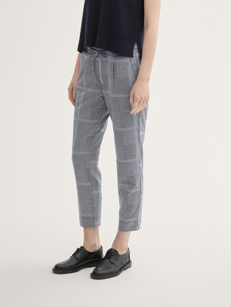 pantalones holgados de cuadros en lenzing ecovero